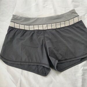 Lululemon Women’s Size 8 Gray Athletic Running Shorts Built-In Pocket